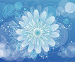 blue Background With Circles And Fl